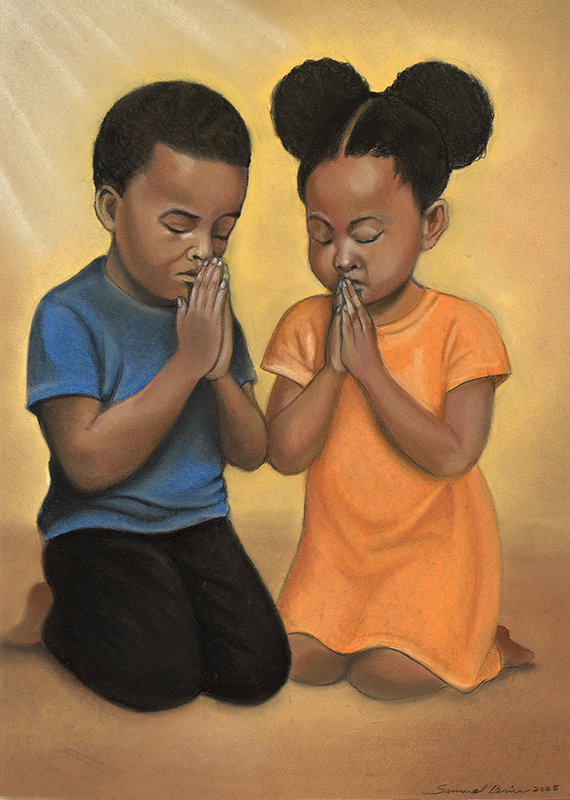 Children praying